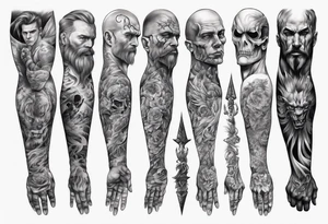 full arm. Very masculine tattoo idea