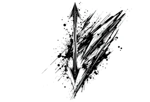 one  arrow  that look down tattoo idea