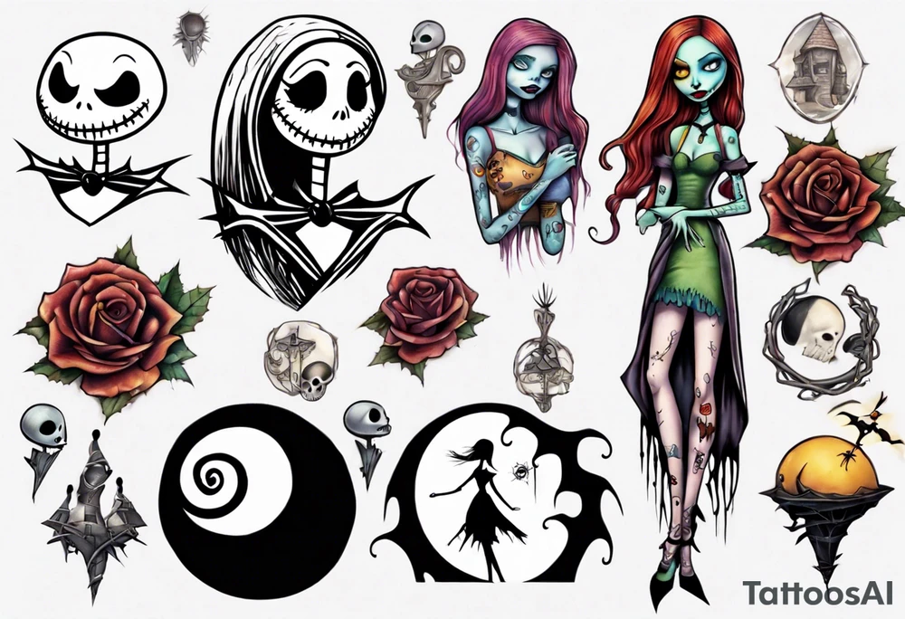 Nightmare before Christmas Sally tattoo idea