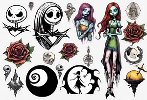 Nightmare before Christmas Sally tattoo idea