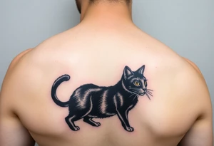 black cat tattoo idea
