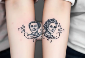 two of my grandmas who passed away and they both were born in 1958 with a design around them tattoo idea