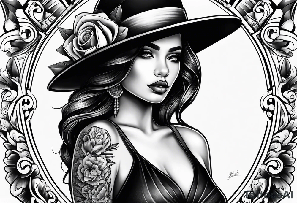 Chicano girl tattoo idea