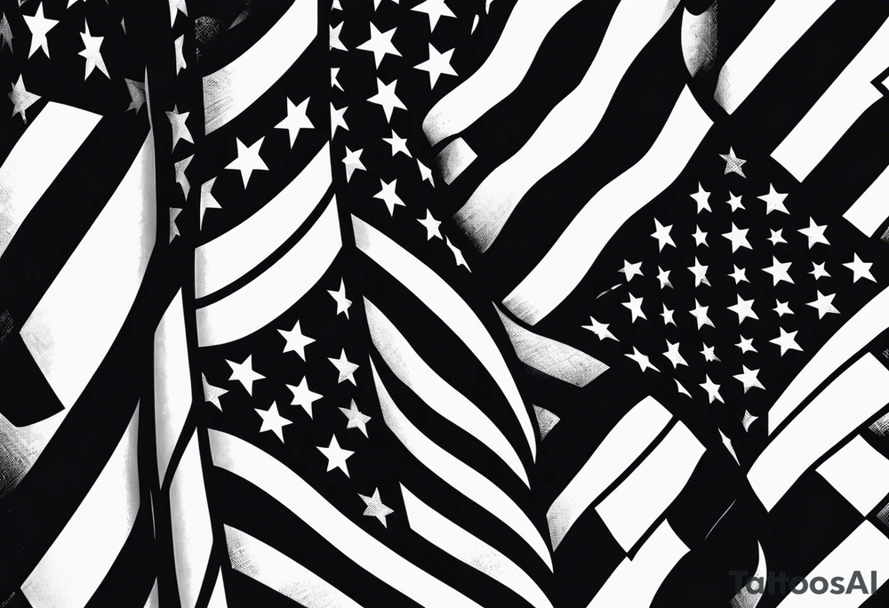 American flag with 144 in it tattoo idea