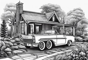 Simple blues music tattoo tattoo idea