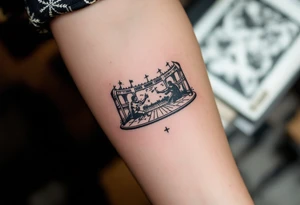 gladiator arena fight tattoo idea