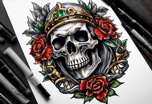 Herald of war skull tattoo idea