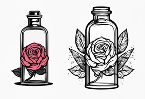Rose 
Meer 
Flasche 
Dornen 
Seil
Kerze tattoo idea