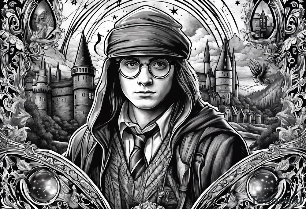 harry potter movies make it one item form all the moives tattoo idea