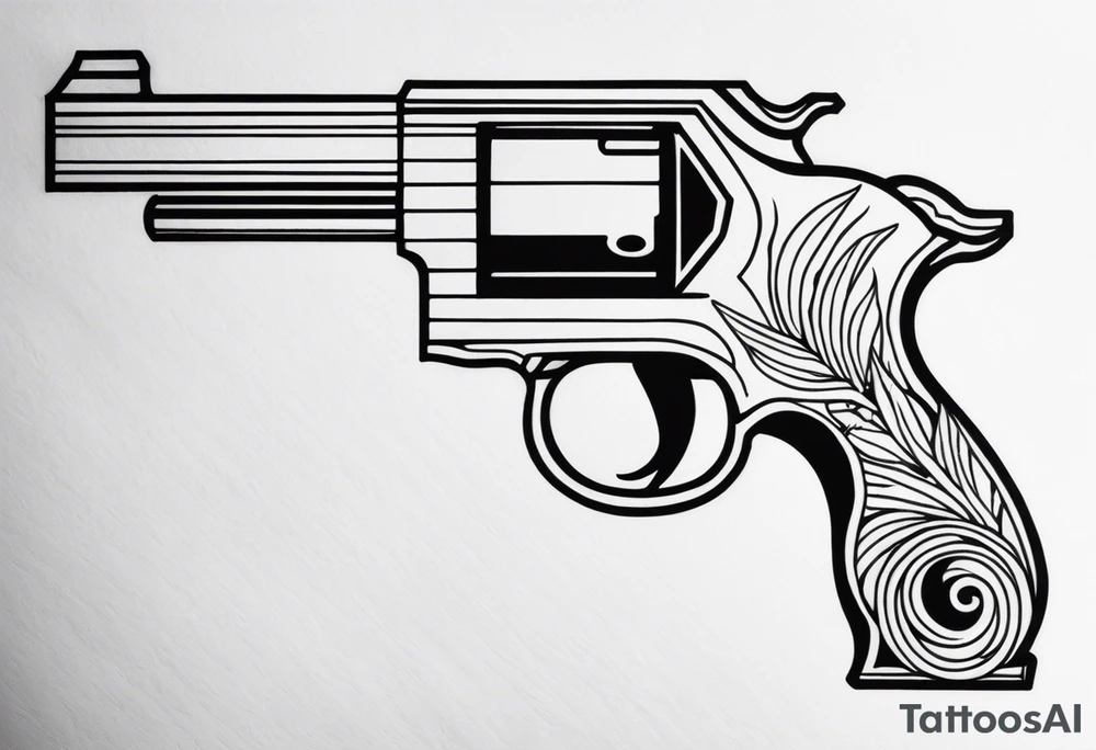powerfull gun tattoo idea