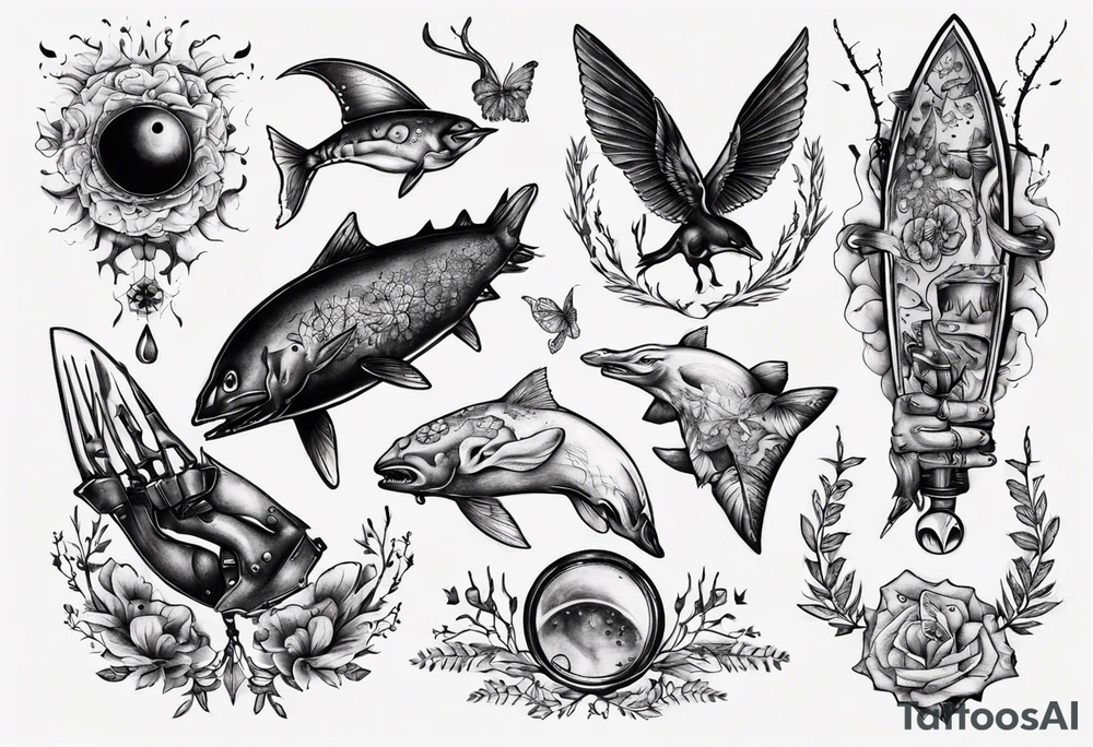 reh und forelle tattoo idea