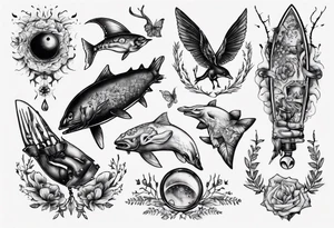reh und forelle tattoo idea