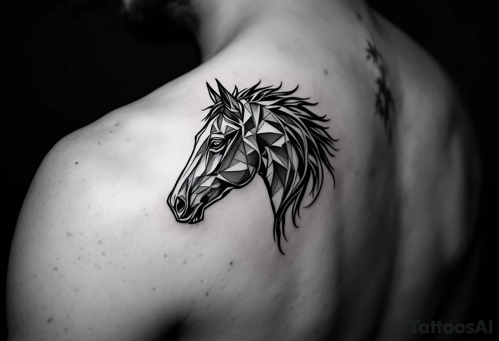 horse silhouette 
from the front tattoo idea