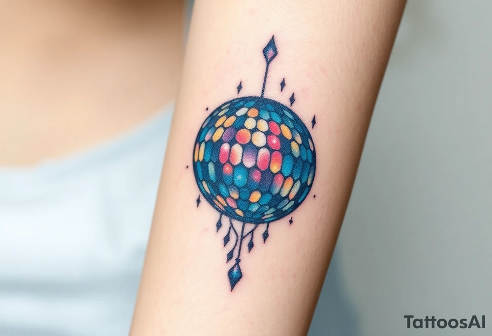 disco ball tattoo idea