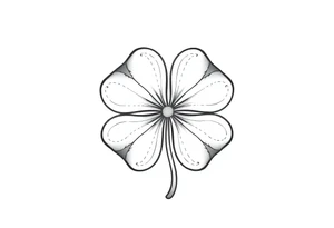 4-leaf clover tattoo idea