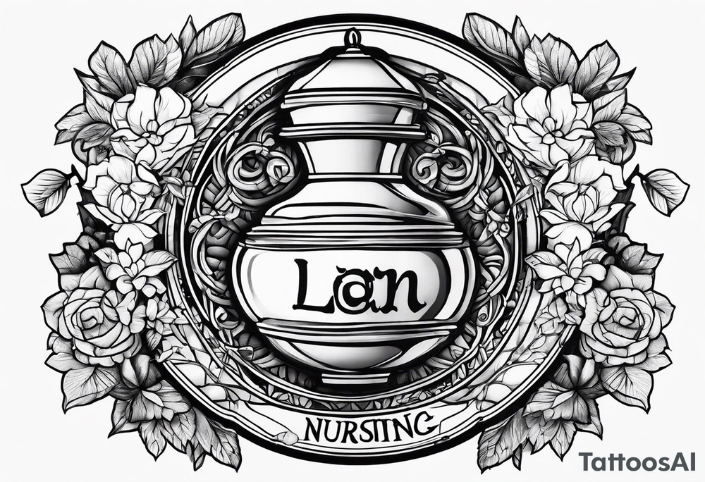 Lamp of nursing tattoo idea