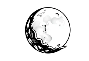 sacred moon tattoo idea
