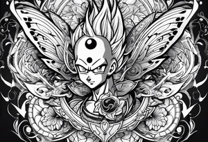 dragon ball z butterfly tattoo idea