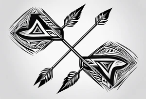 3 tribal arrows tattoo idea