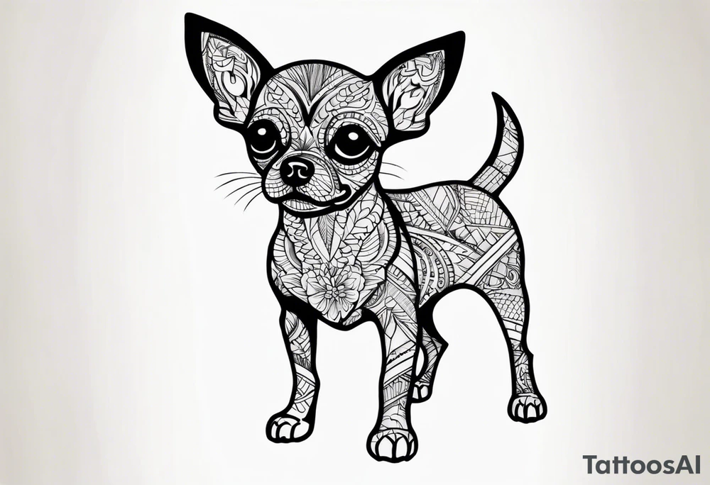 Small chihuahua tattoo idea