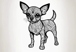 Small chihuahua tattoo idea