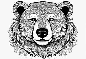 happy bear tattoo idea