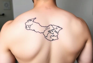 Venezuelan coastline single line tattoo idea