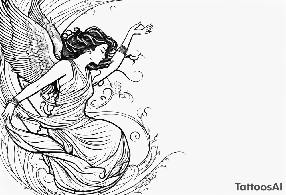 I like tattoos of the falling angel, moreover tattoos related to asiatic culture and Greek mixology.  The tattoo is for a men tattoo idea