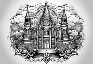 Valhalla word church tattoo idea