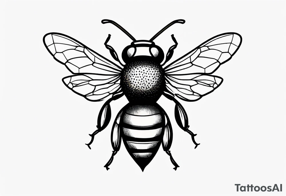 Small bee, not real tattoo idea