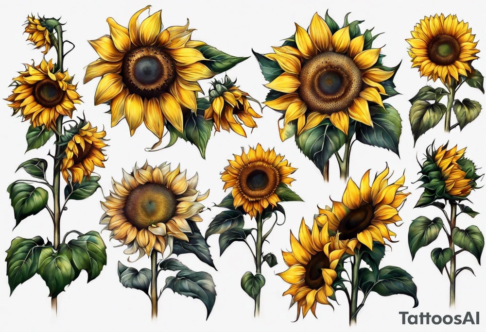 Sunflower tattoo idea