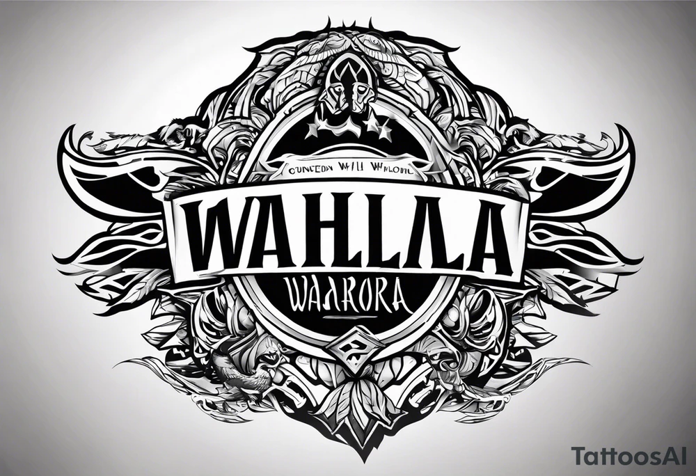 Wounded warrior valhalla tattoo idea