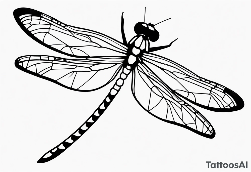 dragonfly minimal tattoo idea