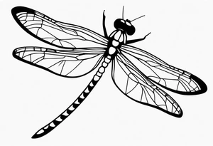 dragonfly minimal tattoo idea