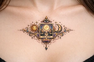 Esotericism and Mysticism under  breast tattoo tarot tattoo idea