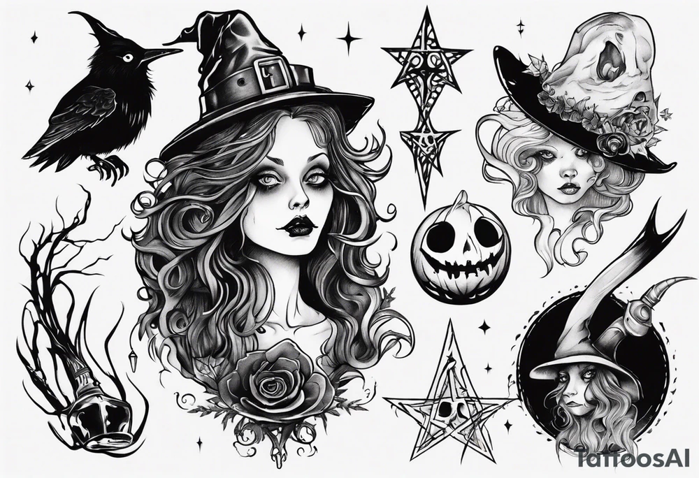 witch tattoo idea