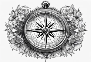 Musical compass tattoo idea