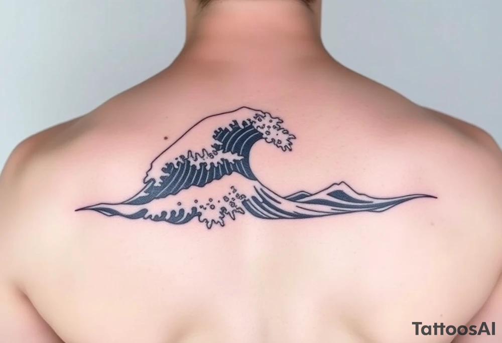 3 waves, sets are coming in from the open ocean. Wave lines tattoo idea