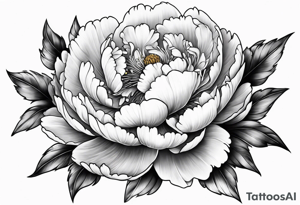 peony tattoo idea
