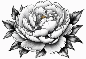 peony tattoo idea