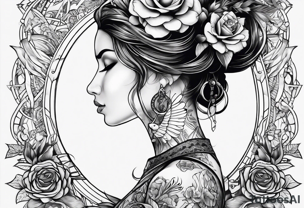 discipline and consistency words tattoo idea