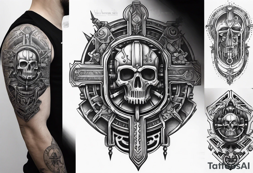 Adeptus mechanicus symbol tattoo idea