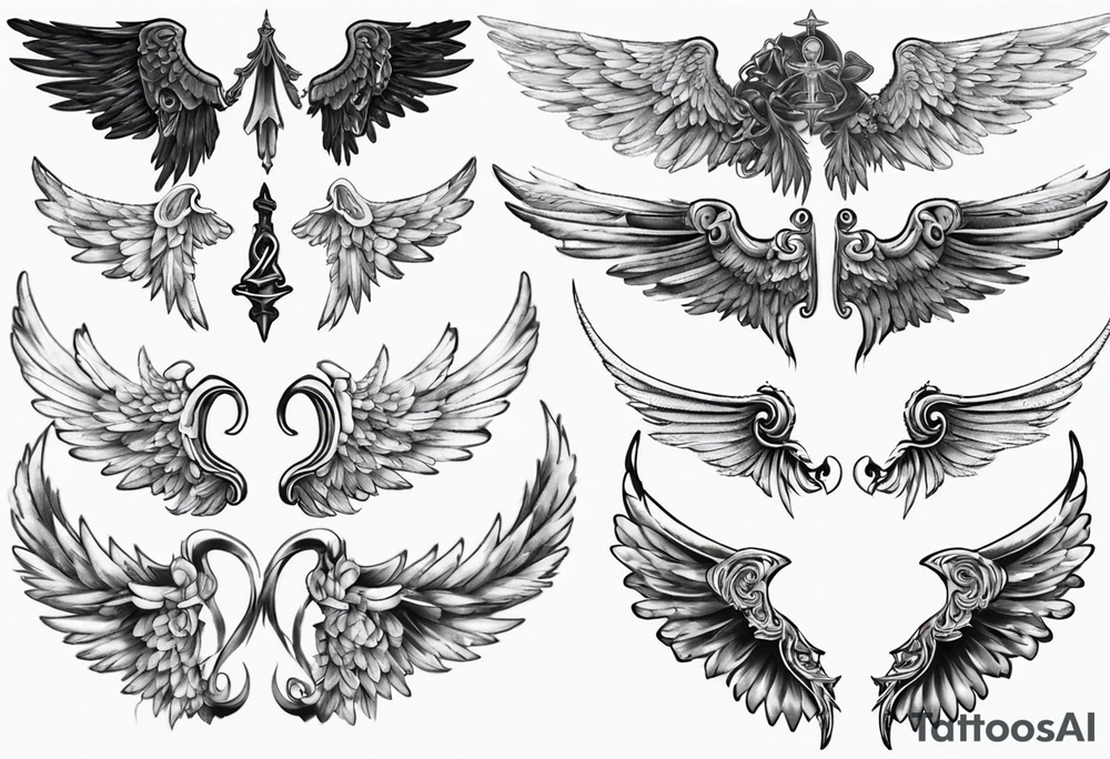 angel wings tattoo idea