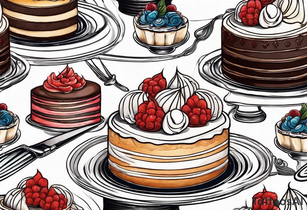 whisk, Cream, Knife, cakes resembles pastry chef tattoo idea