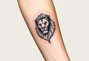 Fancy style "leo" start constilation birth
 sign lion tattoo idea
