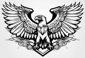 Battle eagle tattoo idea