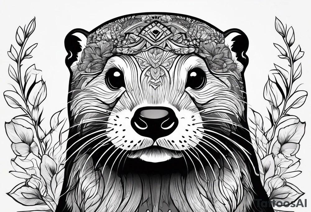Female otter tattoo idea