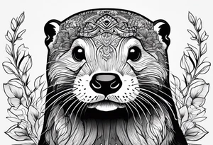 Female otter tattoo idea