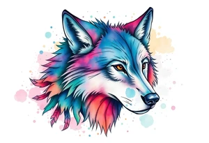 Nordic wolf tattoo idea