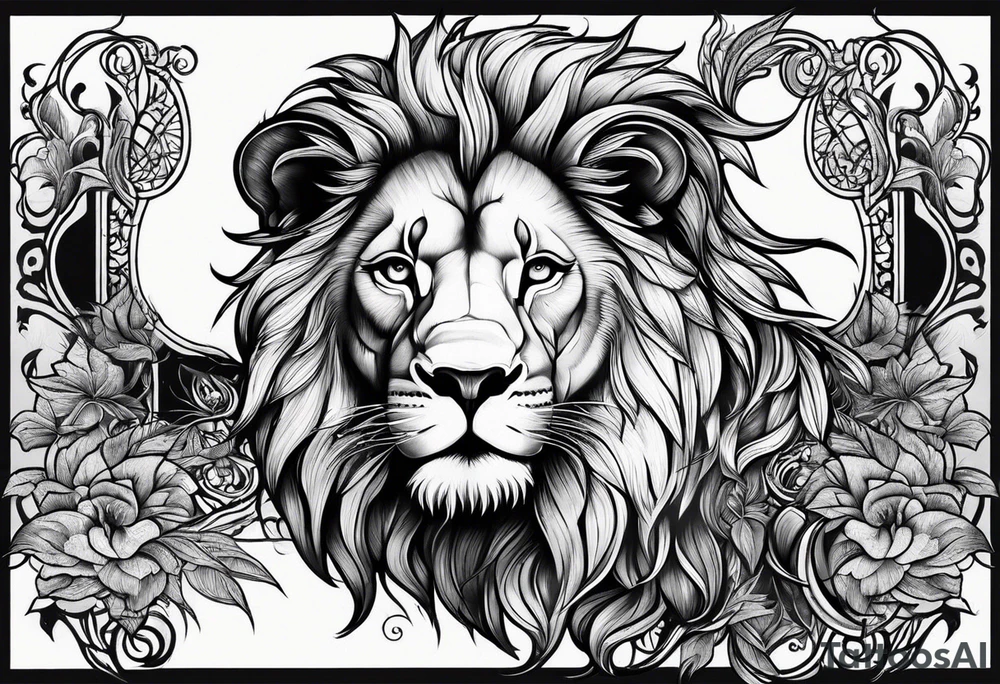 Lion leo tattoo idea